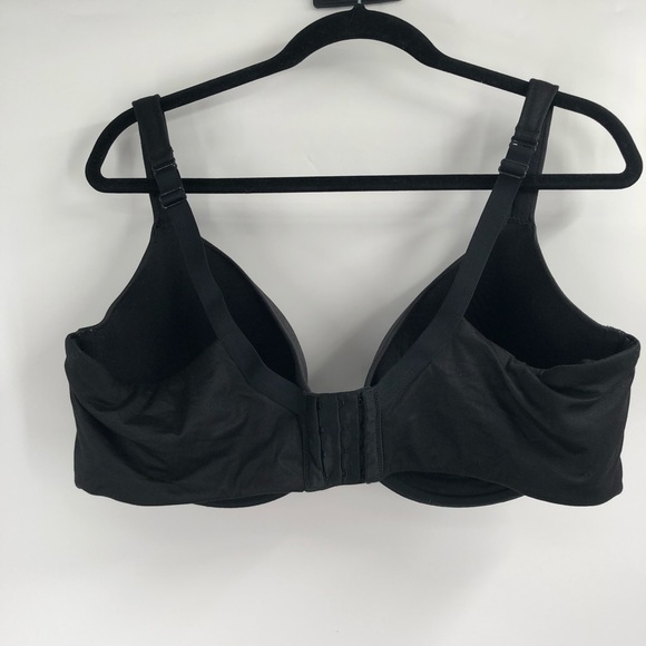 CACIQUE Lightly Lined T-Shirt Bra 42DDD 42F Black Underwire Bra Women Plus Size - Picture 3 of 9